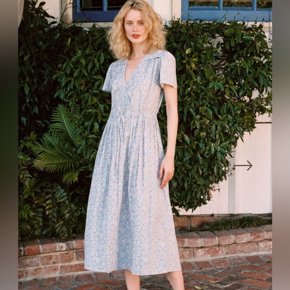 Dawn Dress in Daisies Blue — XS